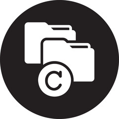 plagiarism glyph icon