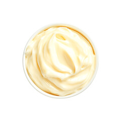 Creamy Mayonnaise in a Bowl Delicious Swirls of Flavorful Sauce