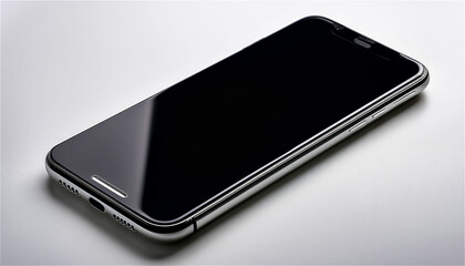 On a white background, cell phone mock-up