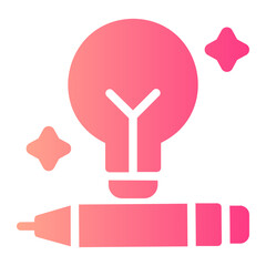 Creativity gradient icon