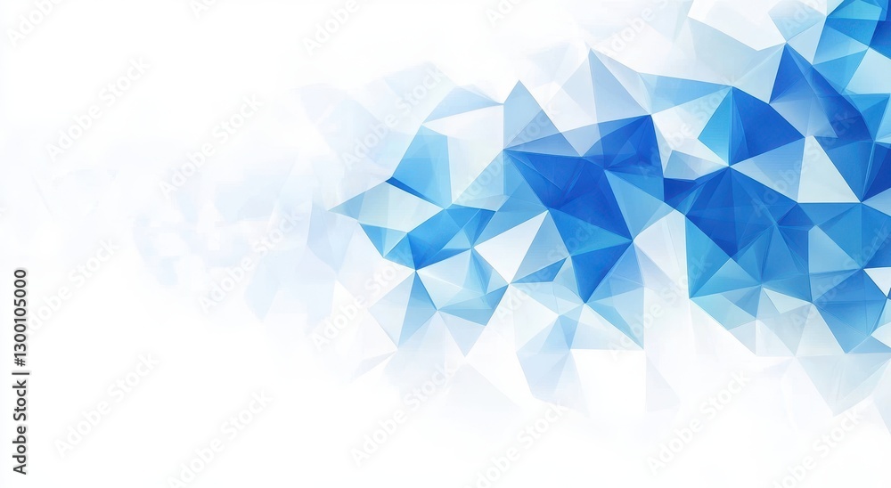 Poster abstract geometric background with blue triangles and soft gradients creating a modern artistic effe