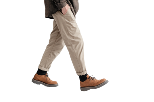 Businessman’s Legs and Leather Shoes, Walking with Confidence - Powered by Adobe