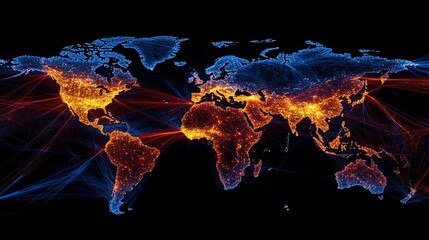 Global Network: A Visual Representation of Interconnectedness