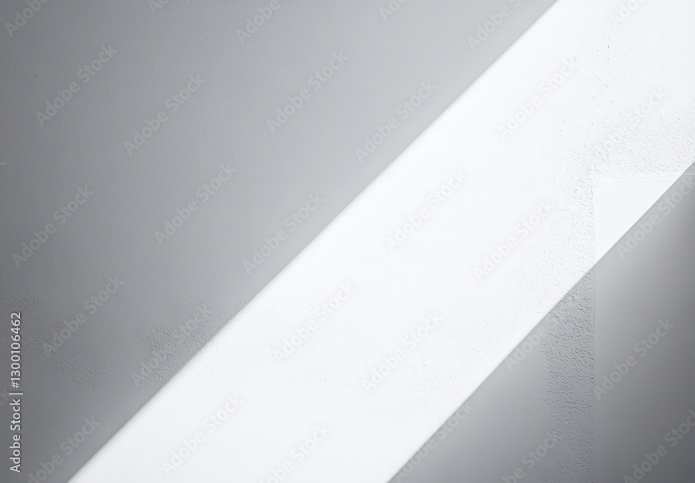Poster abstract geometric composition showcasing a stark contrast between white and gray tones with dynamic