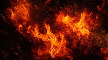 Dynamic Fire Flames Motion Texture for Abstract Art Inspiration and Creative Design