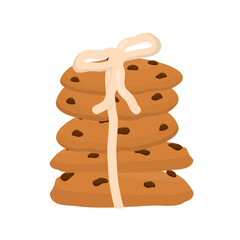 Delicious Chocolate Chip Cookies Illustration