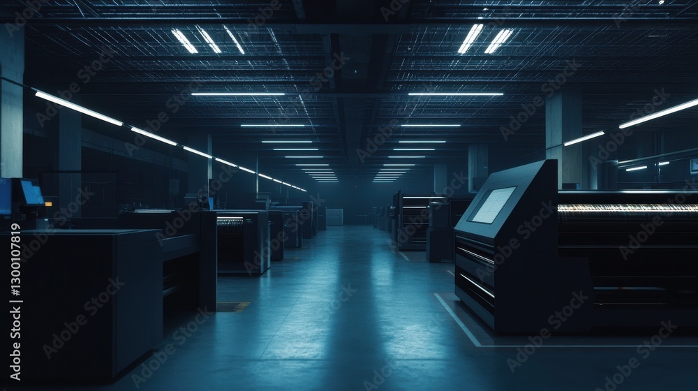 Poster high-speed print shop with automated systems