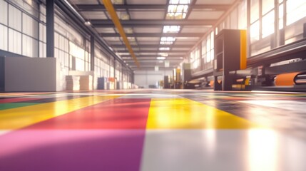Fototapeta premium Industrial Digital Printer in Clean Event Space