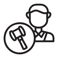 lawyer line icon