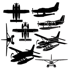Seaplane aircraft vector design for laser and vinyl projects