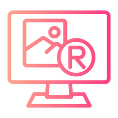 Copyrigted Content  gradient icon