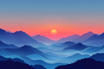 Obraz premium a flat vector background with a gradient of pastel colors,