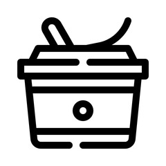 Yogurt line icon