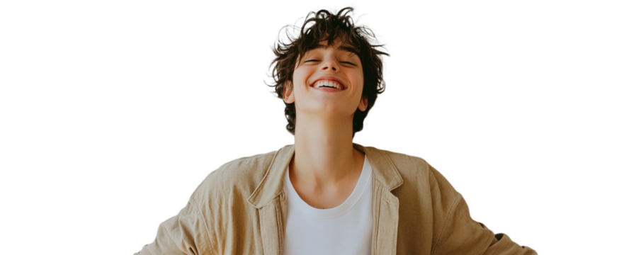 A Young Model Showcasing Beauty and Confidence with a Bright Smile