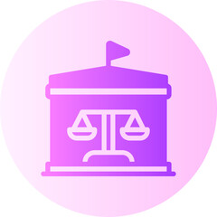 Courthouse  gradient icon