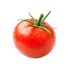Juicy Red Tomato Fresh from the Garden Water Droplets Vibrant Color