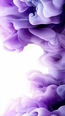 Abstract Purple Ink Swirls and Fluid Art Design