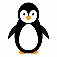 penguin illustration on white background