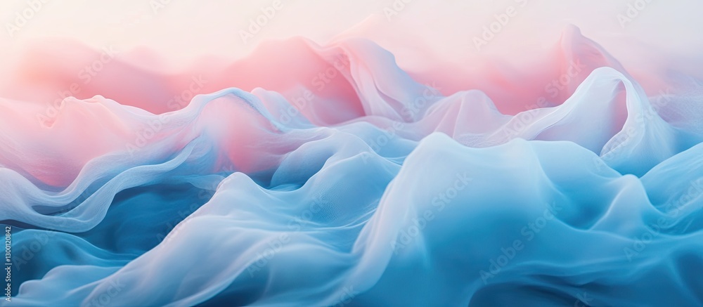 Poster serene abstract background with soft blue and pink gradients creating a calming visual experience, f
