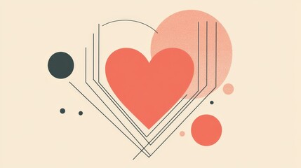 Create minimalist heart clipart digital art studio graphic design modern workspace aesthetic inspiration
