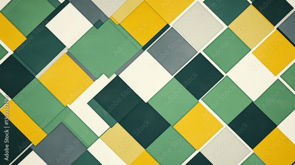 Poster exploring minimalistic geometry squares and diamonds art studio visual art contemporary space abstra