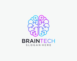 Technology brain logo