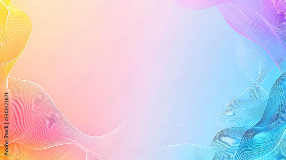 Aufkleber abstract colorful background with wavy lines and gradient design