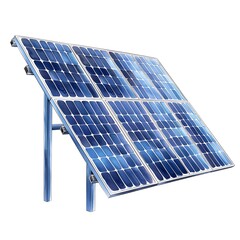 Solar Panels in Watercolor and Vector Art Style Illustration