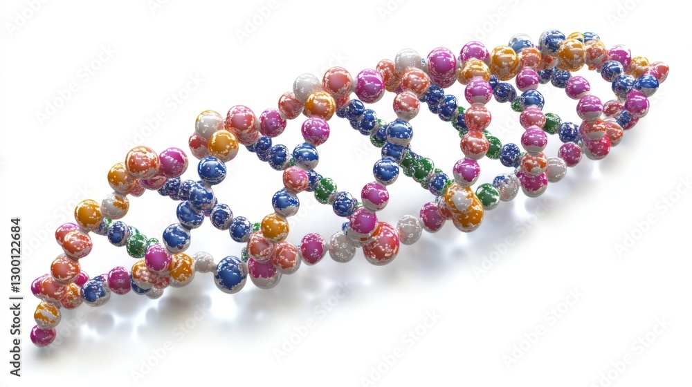 Poster visualizing dna model with precision in scientific research settings 3d graphics approach detailed m