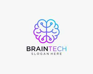 Technology brain logo