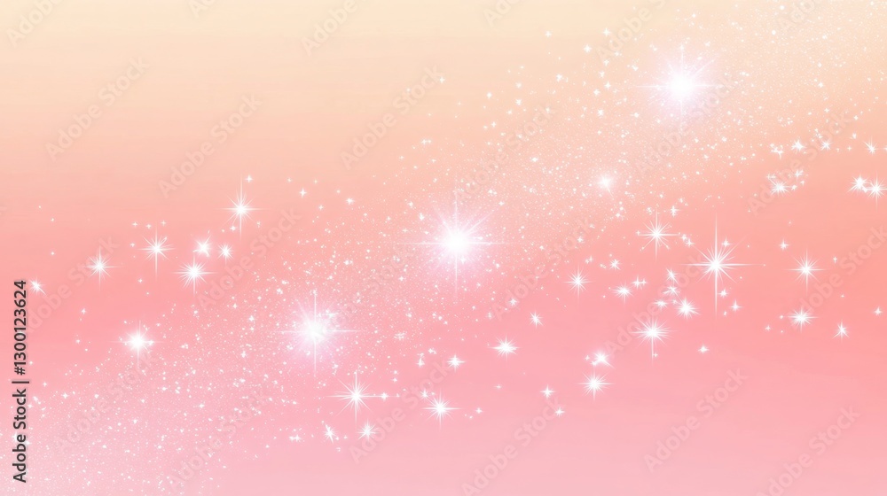 Poster creating a radiant soft pink gradient with sparkle effects graphic design studio digital art creativ