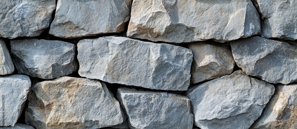Aufkleber textured background of irregular grey quarry stones in various shapes and sizes, showcasing natural 
