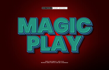 magic play editable text effect with a game and kids text effect