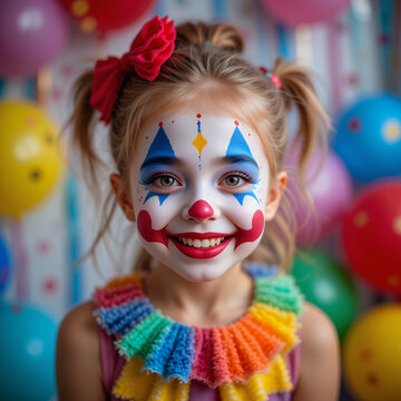Lustiges Clowns-M&auml;dchen