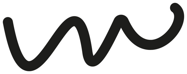 black line, squiggly line