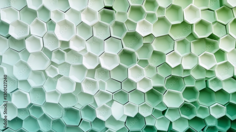 Poster creating a soft bokeh of hexagon shapes abstract art visual design digital gallery aesthetic gradien