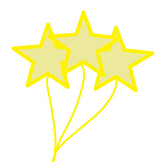 Star balloon elements vector 