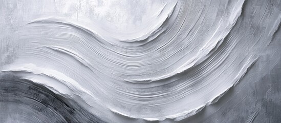 Textured grey wallpaper with flowing wave patterns adds depth and sophistication to contemporary bedroom decor enhancing modern design aesthetics