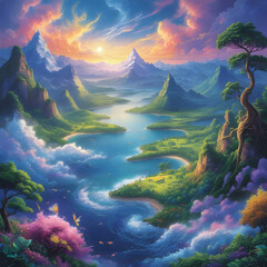 A breathtaking vista of majestic landscapes, capturing the awe-inspiring beauty of nature's expanse.