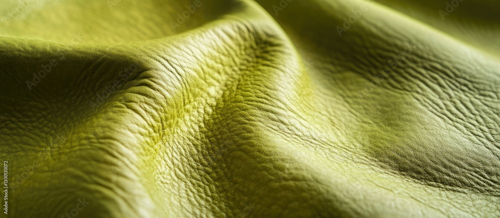 Fototapete textured lime green leather with soft creases creates an appealing backdrop for design, emphasizing 