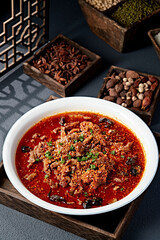 Sichuan delicious spicy red oil boiled beef