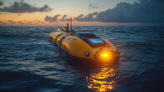 Deep-sea engineering experts in discussion, analyzing AI-controlled underwater construction, testing pressure-resistant materials, and designing autonomous submersibles