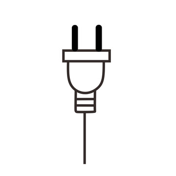 recommend clip art: Electric plug vector icon. Power cord