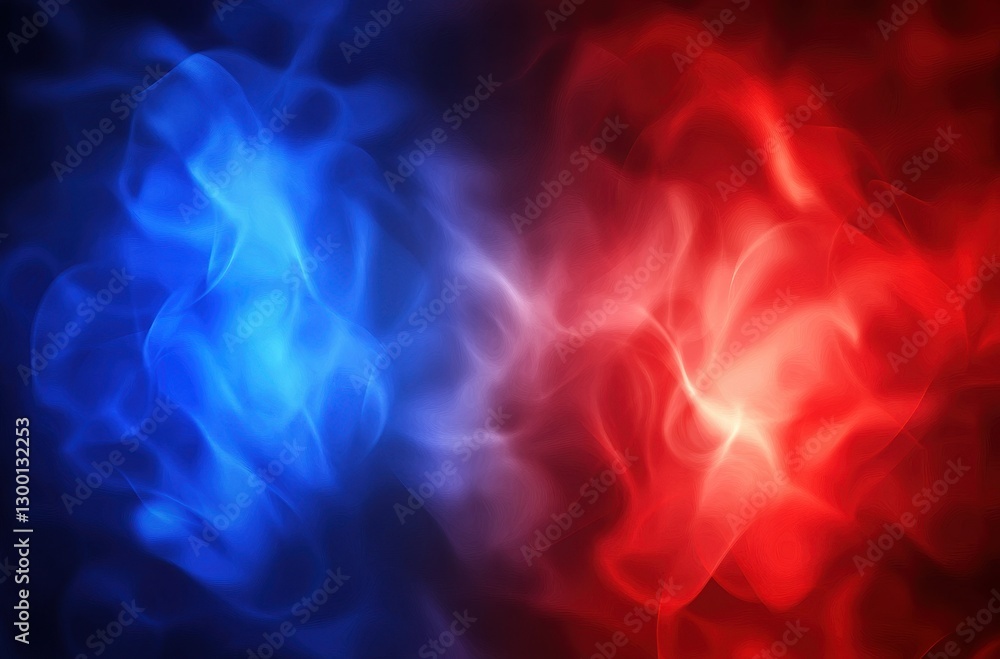 Poster abstract swirling red and blue smoke background creating a dramatic artistic visual for creative pro