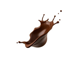 Artistic Chocolate Splash Captured Mid-Air for Dessert Visuals