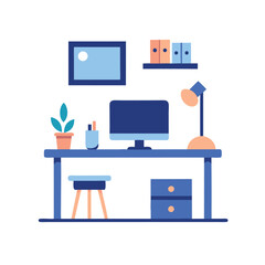 Remote work setup with a stylish and efficient home office arrangement