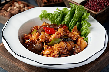 Tianjin famous dish eight-treasure tofu