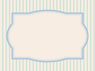 清涼感のあるパステルカラーのフレームイラスト