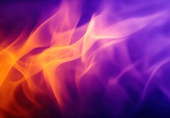 Fototapeta premium Abstract vibrant smoke in shades of orange and purple, creating a mesmerizing background with flowing patterns and dynamic movement for creative projects