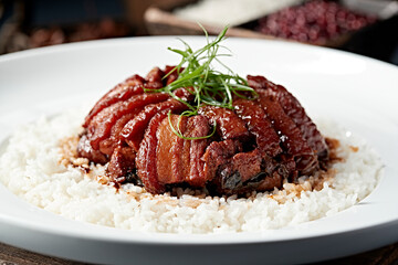Braised pork with rice